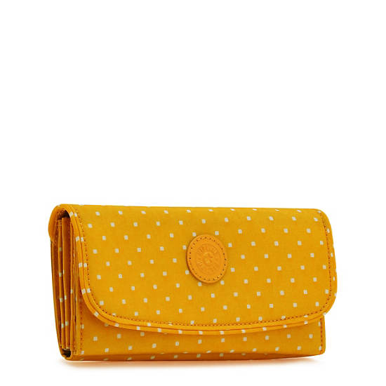 Kipling Money Land Printed Snap Wallet Wallets Soft Dot Yellow | CA 2184BE